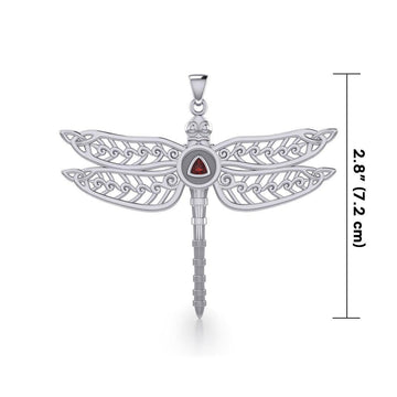 The Celtic Dragonfly with Recovery Silver Pendant TPD5389 - Jewelry